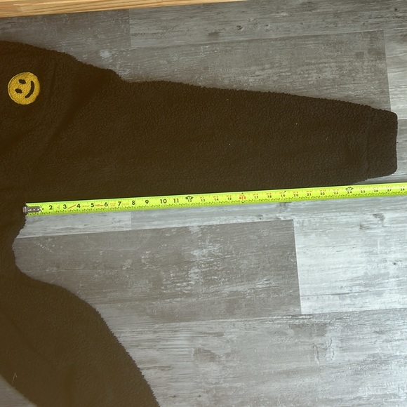 No Boundaries Black Fuzzy Pajama Pants Womens Medium Smiley Face on Pocket - Picture 5 of 9